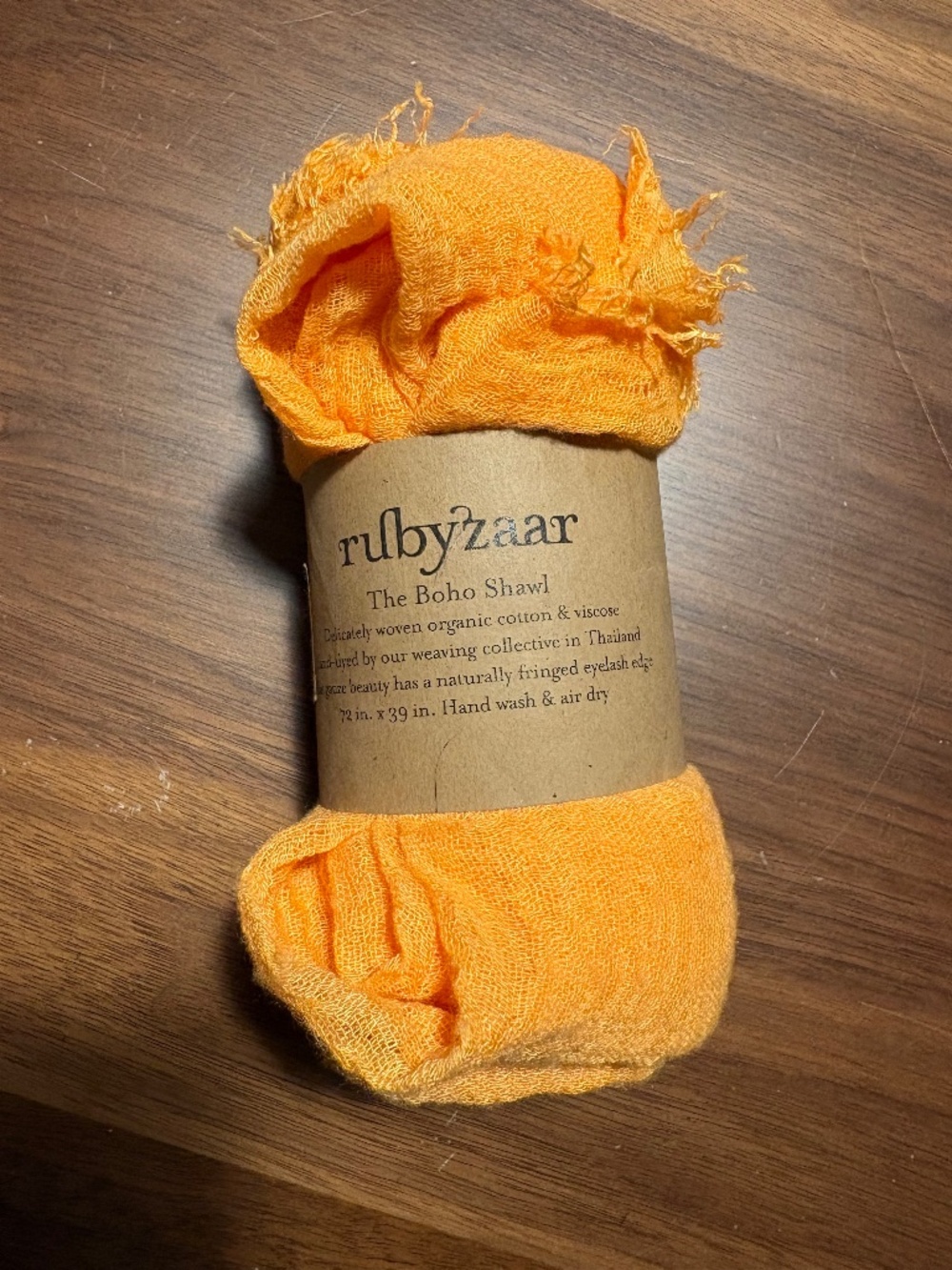 NWT RubyZaar Boho wrap/ scarf - orange